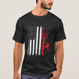 T-shirt élagueur Drapeau Américain d'Amérique Arboriculteu