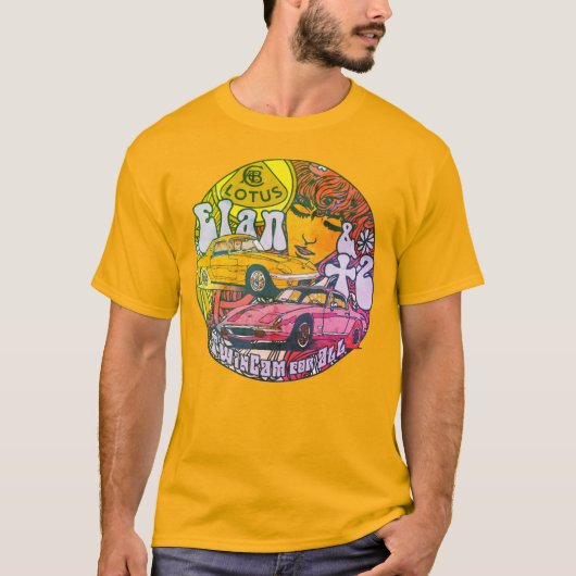 T-shirt "Elan & +2" Pop, Vintage - Orange (Devant)