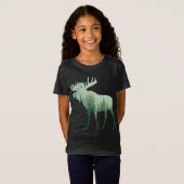 T-Shirt Élan Cerf Et Forêt Nature (Devant entier)