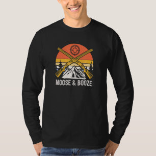 T-shirt Élan et gnôle chasse au cerf chasseur d'élan buvan