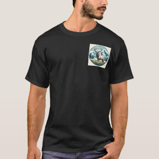 T-shirt Élan majestueux de montagne | Aventure Nature Prem