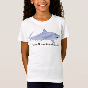 T-Shirt Elasmobranchologiste futur avec grand requin blanc
