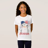 T-Shirt Élastique à cheveux du drapeau de pingouin et feux (Devant entier)