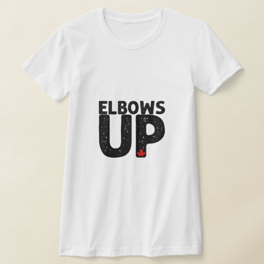 T-shirt ELBOWS UP Bold Distressed Typographie (Poser)