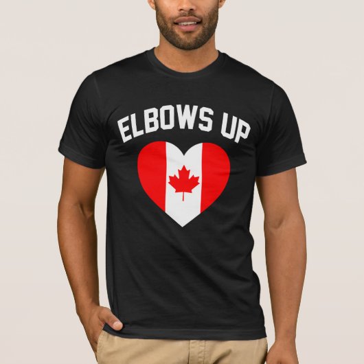 T-shirt Elbows Up Canada (Devant)