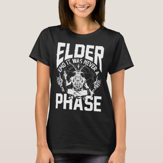 T-shirt Elder Emo It Was Never A Phase Gothic Skeleton  4 (Devant)