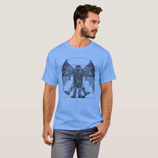T-shirt Eldritch Harmony : Cthulhu Awaken Vitruvian (Devant entier)