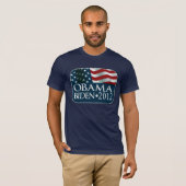 T-shirt Élection 2012 d'Obama Biden affligée (Devant entier)