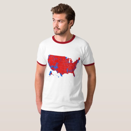 T-shirt Élection 2016 présidentielle par le comté (Devant entier)