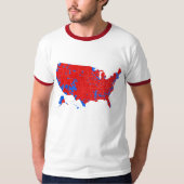 T-shirt Élection 2016 présidentielle par le comté (Devant)