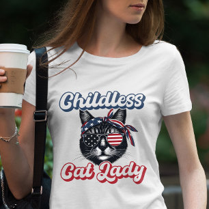 T-shirt Élection patriotique de la dame-chat sans enfant 2