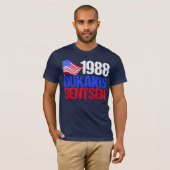 T-shirt Élection rétro Dukakis Bentsen 1988 (Devant entier)