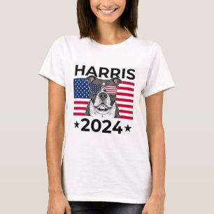 T-shirt Election Vote Kamala Harris 2024 Pitbull Dog Usa F