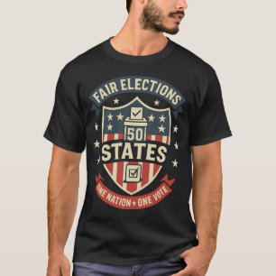 T-shirt Élections équitables Une nation Un vote Conception