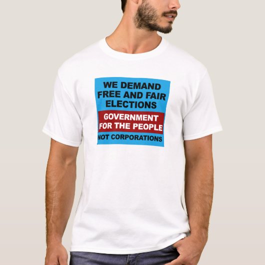 T-shirt Élections libres et équitables (Devant)