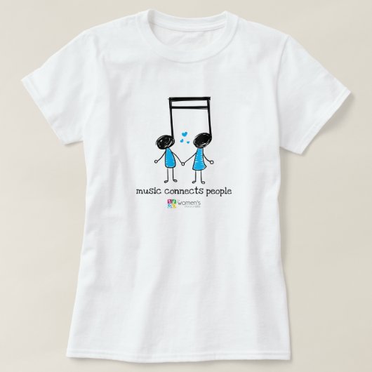 T-shirt Electric Blue Music connecte les gens (Design devant)