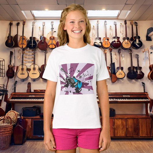 T-shirt Electric Guitar Pop Art Music Rock Grunge
