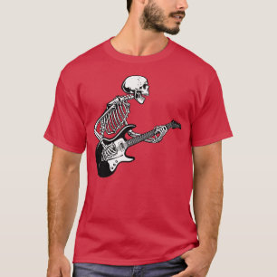 T-shirt Electric Guitarist Musician InstrumentGuitar Skele