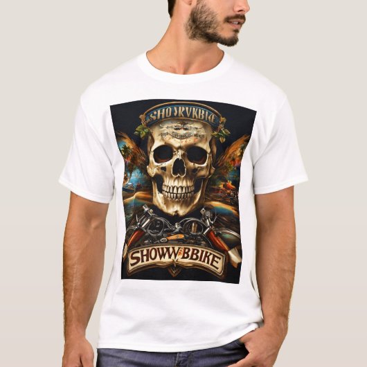 T-shirt Electric Skull Rock Festival Tee | Guitar & Drum (Devant)