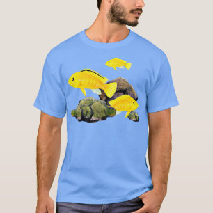 T-shirt Electric Yellow Lab Cichlid Fish Aquarium Propriét