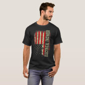 T-shirt Electrical Engineer 4th July US Flag Patriotic Eng (Devant entier)