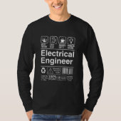 T-shirt Electrical Engineer Funny Sarcastic Label  (Devant)