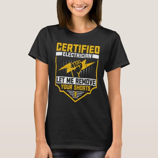 T-shirt Electrician   Certified Electrician Lineman (Devant)