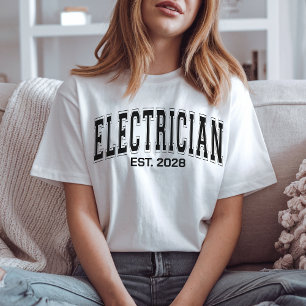 T-shirt Electrician Dad Shirt cadeau personnalisé pour les