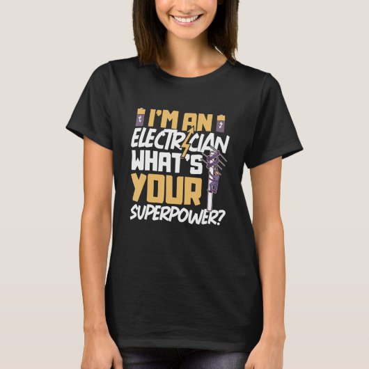 T-shirt Electrician Electrical Engineer Lineman Electrical (Devant)