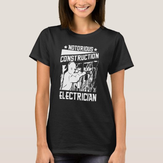 T-shirt Electrician Electrical   Lineman Construction Elec (Devant)