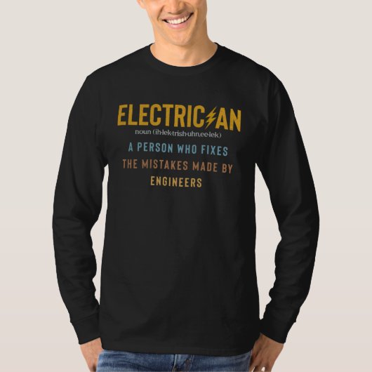 T-shirt Electrician   Electrician Definition (Devant)