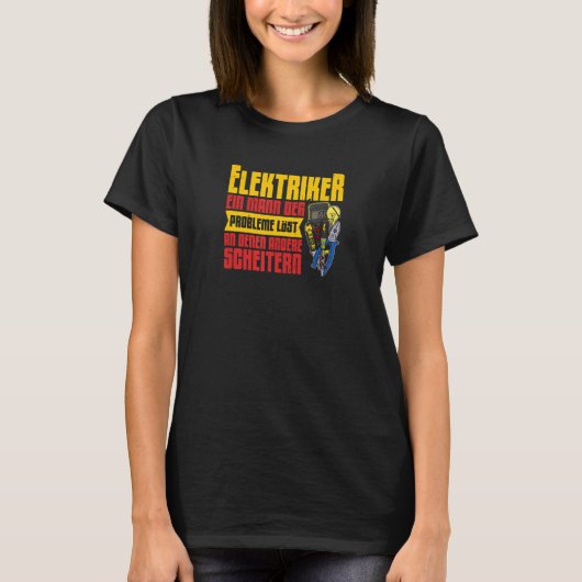 T-shirt Electrician Electricity electrician Lighting techn (Devant)