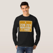T-SHIRT ELECTRICIAN HANDY MAN 220 221 WHATEVER IT TA (Devant entier)