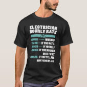 T-shirt Electrician Hourly Rate Electricity Electrician Fu (Devant)