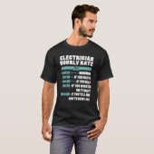 T-shirt Electrician Hourly Rate Electricity Electrician Fu (Devant entier)