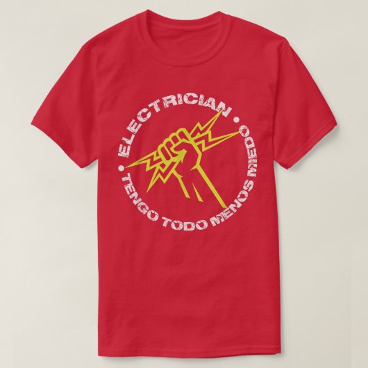 T-shirt Electrician Lineman Engineering Electricity Light (Design devant)