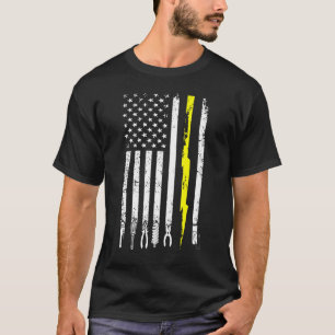 T-shirt Electrician USA Flag Tools Vintage Electroniciens