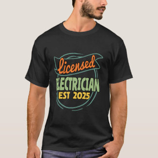 T-shirt Électricien agréé Maîtrise Promotion 2025