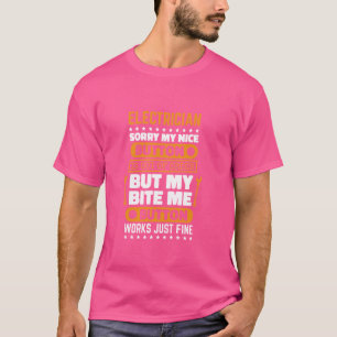 T-shirt Électricien Bite Me Button Works Moteur électrique