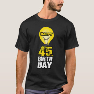 T-shirt Électricien de 45 ans 45e anniversaire