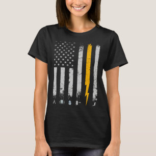 T-shirt Électricien graphique rétro Ingénieur électricien