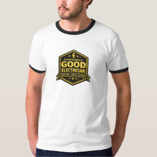 T-shirt Électricien Incroyablement Compétent Badge Or Cert