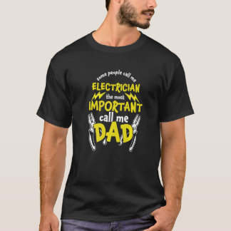T-shirt Électricien Papa Électricité Artiste Électrique E