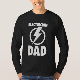T-shirt Electricien Papa Travailleur Tee Drôle Electricien