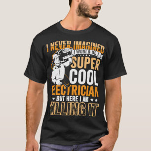 T-shirt Electricien Papa Vêtements Electrique Lin pour hom
