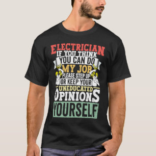 T-shirt Electricien Papa Vêtements Lin électrique pour hom