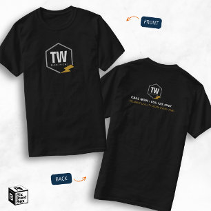 T-shirt Électricien Professionnel Logo Services Électrique