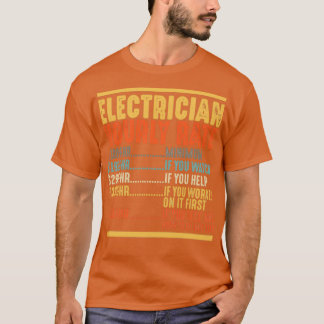 T-shirt Électricien Taux Horaire Drôle Cadeaux Électricien