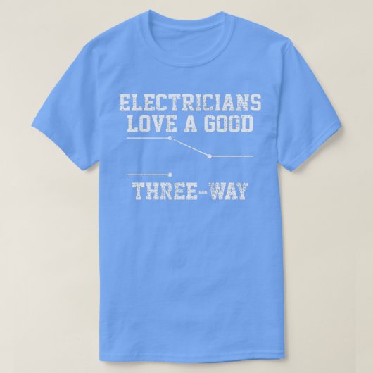 T-shirt Electricien trois plaisanteries (Design devant)