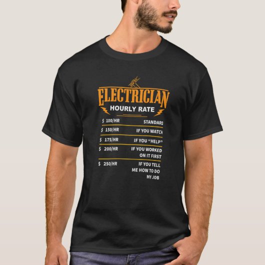 T-shirt Electricien Wiremer Lineman Power Expert en couran (Devant)
